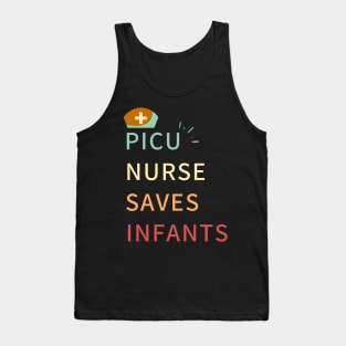 picu nurse saves infants retro colours Tank Top